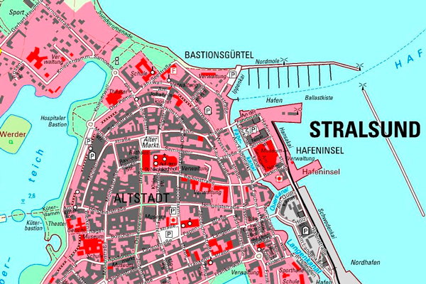 Ausschnitt Stralsund 1:10 000 © LAiV