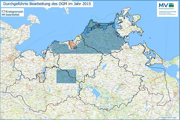 Jahresübersicht DGM Bearbeitung Aktualitätsstand 2015 © Geobasis-DE/M-V 2023