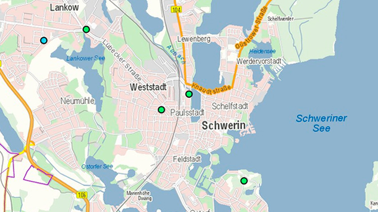 Ausbildungsstätten in MV für die Ausbildungsberufe Geomatiker/in und Vermessungstechniker/in