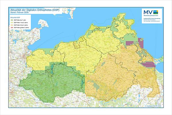 Jahresübersicht DOP Bearbeitung Aktualitätsstand 2026 © Geobasis-DE/MV 2026