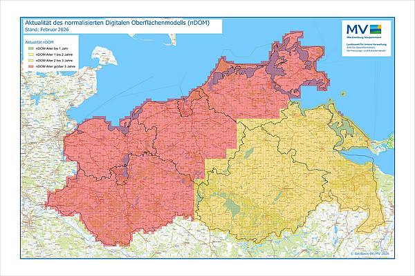 Jahresübersicht nDOM Bearbeitung Aktualitätsstand 2026 © Geobasis-DE/MV 2026