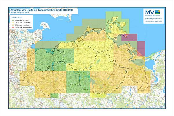 Jahresübersicht DTK50 Bearbeitung Aktualitätsstand 2026 © Geobasis-DE/MV 2026