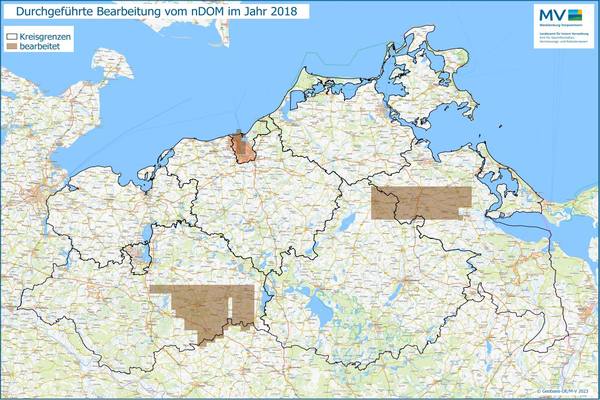 Jahresübersicht nDOM Bearbeitung Aktualitätsstand 2018 © Geobasis-DE/M-V 2023