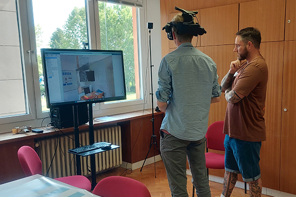 Die Welt des Digitalen Zwillings konnte mit VR-Brille live erlebt werden © LAiV