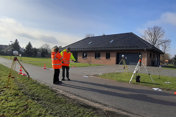 Laserscanning bei Sonne