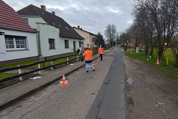 Messaufbau für das Erfassen von 3D Referenzflächen