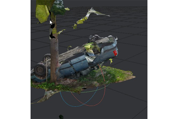 Structure from Motion einer Unfallsimulation © LAiV