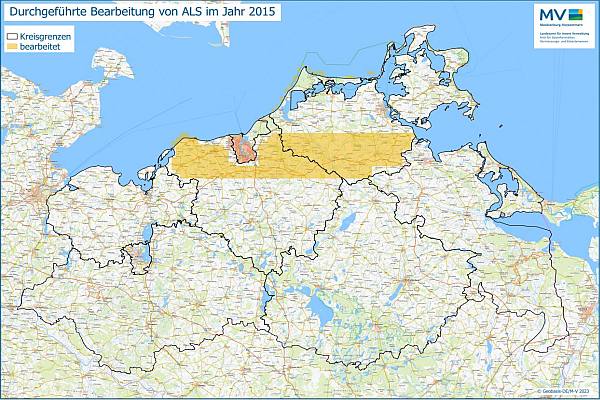 Jahresübersicht ALS Bearbeitung Aktualitätsstand 2015 © Geobasis-DE/M-V 2023