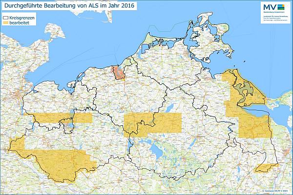 Jahresübersicht ALS Bearbeitung Aktualitätsstand 2016 © Geobasis-DE/M-V 2023