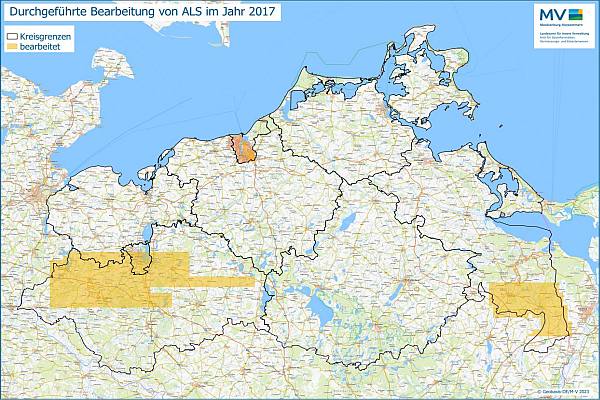 Jahresübersicht ALS Bearbeitung Aktualitätsstand 2017 © Geobasis-DE/M-V 2023