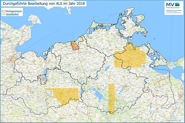 Jahresübersicht ALS Bearbeitung Aktualitätsstand 2018 © Geobasis-DE/MV 2023