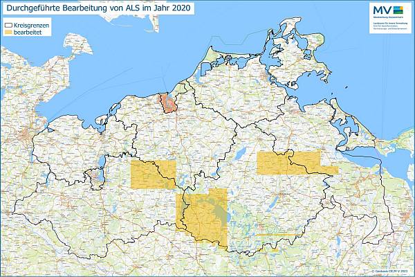 Jahresübersicht ALS Bearbeitung Aktualitätsstand 2020 © Geobasis-DE/MV 2023