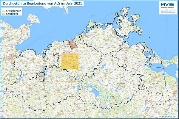 Jahresübersicht ALS Bearbeitung Aktualitätsstand 2021 © Geobasis-DE/MV 2023