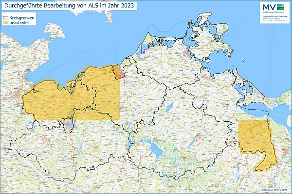Jahresübersicht ALS Bearbeitung Aktualitätsstand 2023 © Geobasis-DE/MV 2023