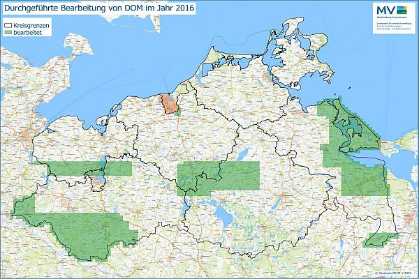 Jahresübersicht DOM Bearbeitung Aktualitätsstand 2016 © Geobasis-DE/M-V 2023