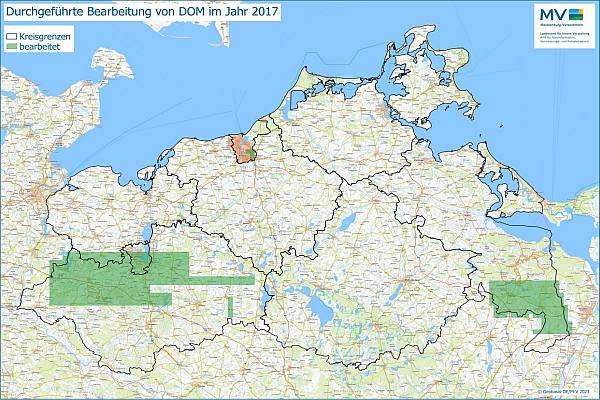 Jahresübersicht DOM Bearbeitung Aktualitätsstand 2017 © Geobasis-DE/M-V 2023