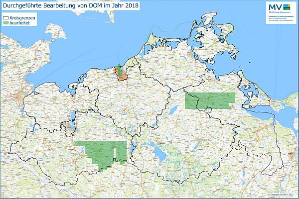 Jahresübersicht DOM Bearbeitung Aktualitätsstand 2018 © Geobasis-DE/M-V 2023
