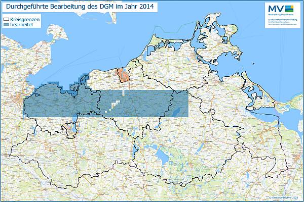 Jahresübersicht DGM Bearbeitung Aktualitätsstand 2011 © Geobasis-DE/M-V 2023