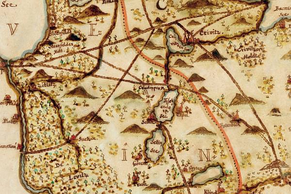 Ausschnitt MAH (Mecklenburg - Atlas des Bertram Christian von Hoinckhusen um 1700) © LAiV