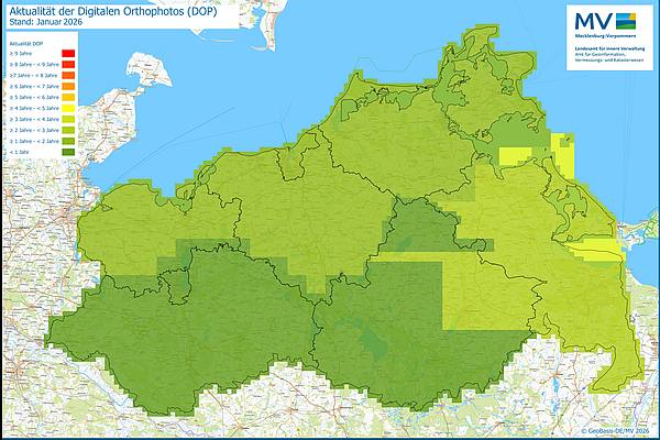 Jahresübersicht DOP Bearbeitung Aktualitätsstand 2025 © Geobasis-DE/MV 2026 Jahresübersicht DOP Bearbeitung Aktualitätsstand 2025 © Geobasis-DE/MV 2026