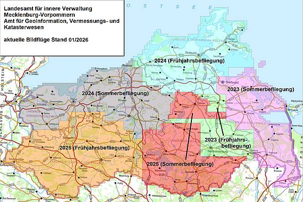 Aktuelle Bildflüge Stand 01/2026 © LAiV