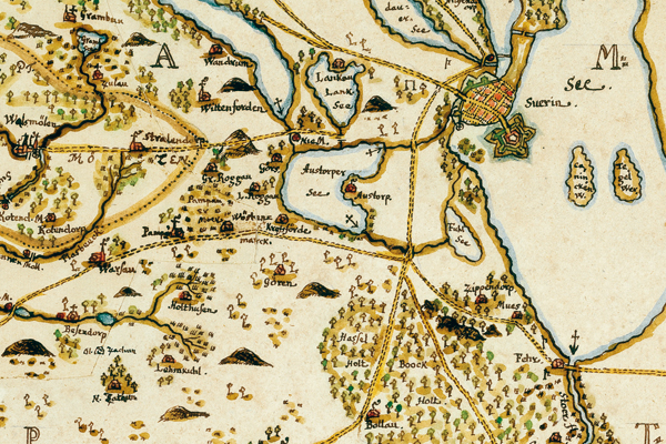 Mecklenburg – Atlas Ausschnitt aus der Landkarte XIV © LAiV